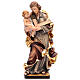 Statua San Giuseppe con Bambino legno dipinto colorato s1