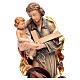 Statua San Giuseppe con Bambino legno dipinto colorato s4