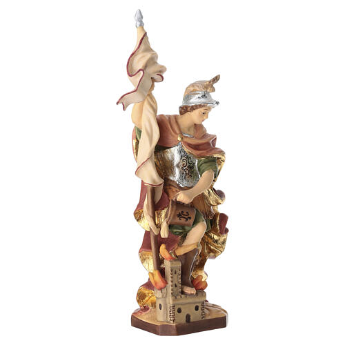 Statua San Floriano in legno colorato 4