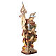 Saint Florian statue in colored wood s4