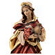 Saint Elisabeth with crown and jug painted wood statue, Val Gardena s2