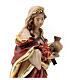 Saint Elisabeth with crown and jug painted wood statue, Val Gardena s4