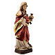 Saint Elisabeth with crown and jug painted wood statue, Val Gardena s5