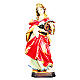 Saint Catherine with red dress in painted wood, Val Gardena s1