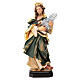 Saint Cecilia with instrument in painted wood, Val Gardena s1