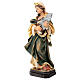 Saint Cecilia with musical instrument painted wood statue, Val Gardena s3