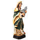 Saint Cecilia with musical instrument painted wood statue, Val Gardena s4