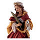 Saint Apollonia holding a tong in painted wood s2