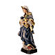 Statua di Santa Ottilia in legno dipinto ramo e calice s3