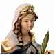 Statua di Santa Ottilia in legno dipinto ramo e calice s6