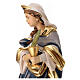 Statua di Santa Ottilia in legno dipinto ramo e calice s7