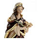 Saint Agnes with nuanced dress in painted wood, Val Gardena s4