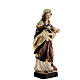 Saint Agnes with nuanced dress in painted wood, Val Gardena s5
