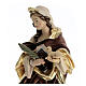 Estatua Santa Inés de madera pintada con vestido con matices de color s2