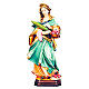 Saint Dorothea with flowers painted wood statue, Val Gardena s1
