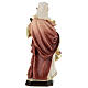 Estatua de Santa Verónica de madera pintada con vestido rojo y flores blancas s5