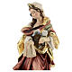 Saint Dorothea with flowers painted wood statue, Val Gardena s2