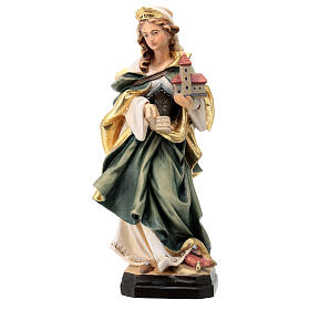 Saint Jadwiga painted wood statue, Val Gardena