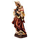 Statue of Mary Magdalene in painted wood with red dress and pitcher s2