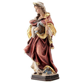 Saint Margaret painted wood statue, Val Gardena