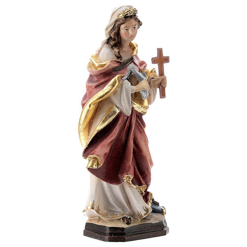 Saint Margaret painted wood statue, Val Gardena 3