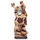 Statua San Martino legno armatura color argento mantello rosso s1