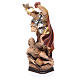 Statua San Martino legno armatura color argento mantello rosso s2