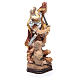 Saint Martin statue in wood with silver armour and red cloak s4
