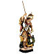 Saint George with dragon in painted wood, Val Gardena s5
