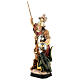 Estatua San Jorge de madera pintada que mata al dragón verde s3