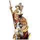 Saint George with the dragon painted wood statue, Val Gardena s6