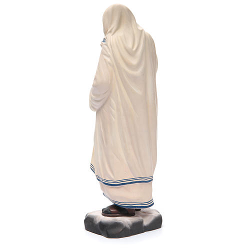 Madre Teresa di Calcutta in legno dipinto Val Gardena rosario 3
