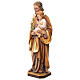 Saint Joseph and infant Jesus with white flowers painted wood statue s3