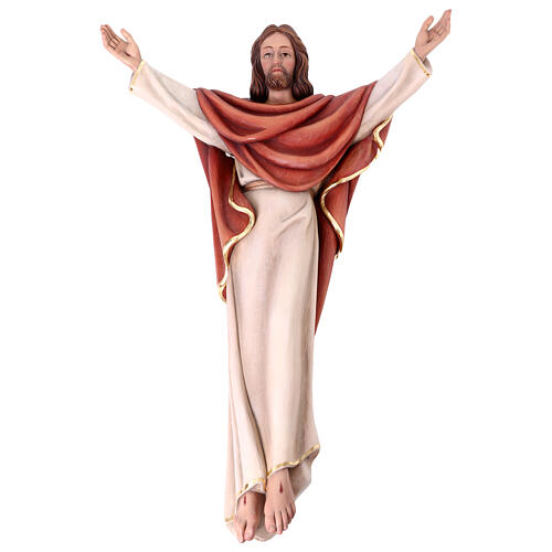 Statue Christus König bemalten Grödnertal Holz 1