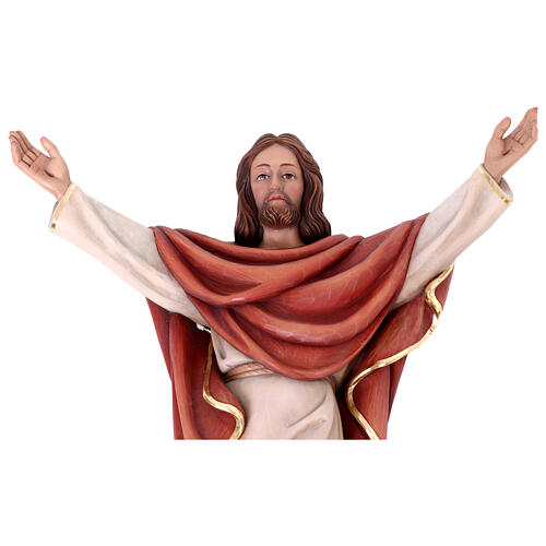 Statue Christus König bemalten Grödnertal Holz 5