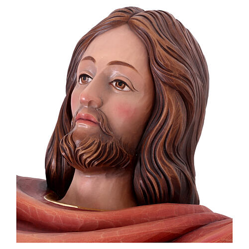 Statue Christus König bemalten Grödnertal Holz 9