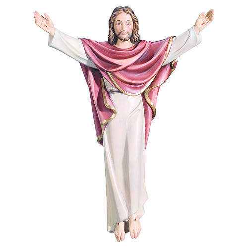 Statue Christ Roi en bois peint de Valgardena 1