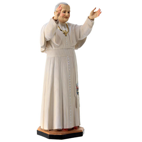 Statue, Papst Johannes Paul II, Holz, koloriert, Grödnertal 4