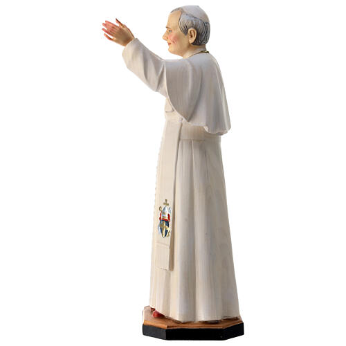 Statue, Papst Johannes Paul II, Holz, koloriert, Grödnertal 6