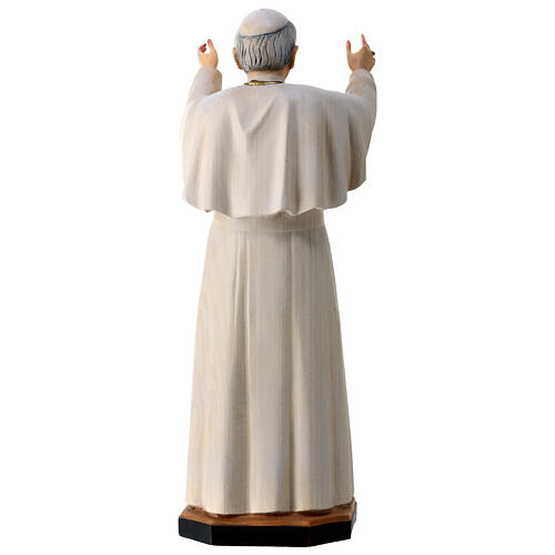Statua Papa Giovanni Paolo II legno dipinto della Val Gardena 8