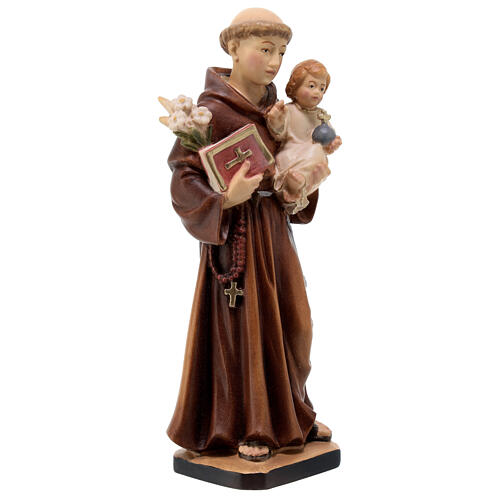 Saint Anthony of Padua with Child in painted wood, Val Gardena 5