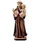 Saint Anthony of Padua with Child in painted wood, Val Gardena s1