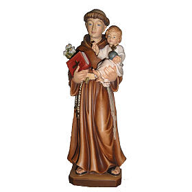 San Antonio de Padua con Niño madera pintada Val Gardena