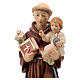 St Antoine de Padoue avec Enfant bois peint Val Gardena s2