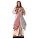 Divine Mercy with blue and red rays painted wood statue, Val Gardena s1