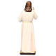 Sacred Heart of Jesus with white dress in painted wood, Val Gardena s5