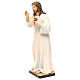 Estatua madera pintada Val Gardena Sagrado Corazón de Jesús vestido blanco s3