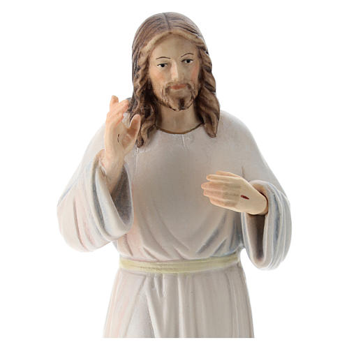 Statue Jesus segnend bemalten Grödnertal Holz 2