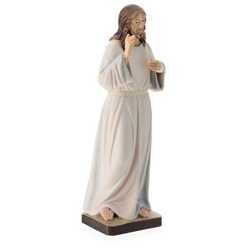 Statue Jésus bénissant bois peint Val Gardena 4