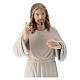 Christ with white dress painted wood statue, Val Gardena s2